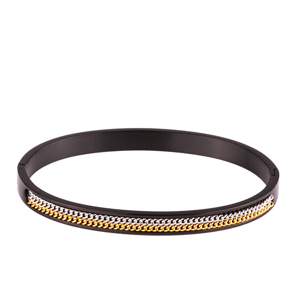 Bracelet Steel Silver-Silver and Gold