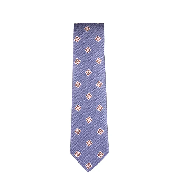 Light Blue Brown Tie 8121