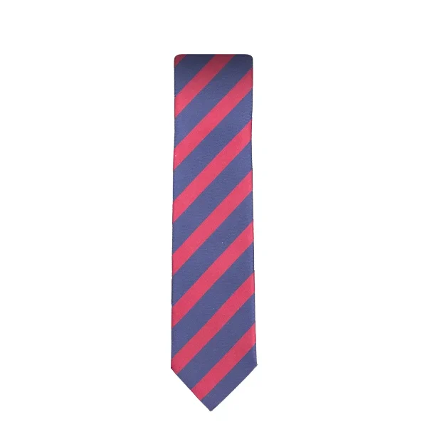 Navy wine striped Tie 8122
