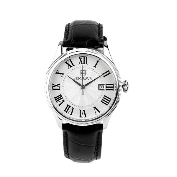 Black Leather Watch 8403