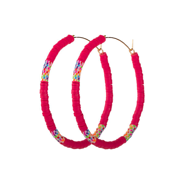 Renkli Küpe fuşya 8549