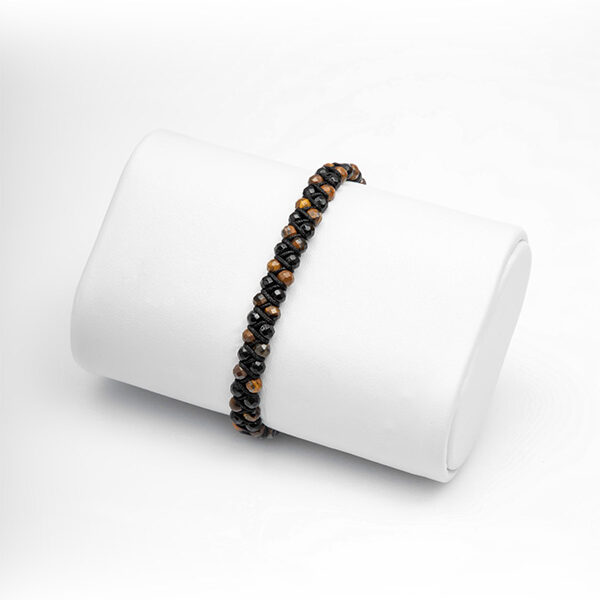 Bracelet Black+Tiger eye 8613